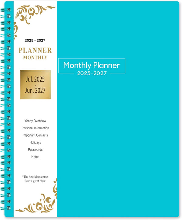 Monthly Planner 2025-2027, 8.5'' x 11'', 2-Year Planner from July 2025 to June 2027 with Inner Pocket