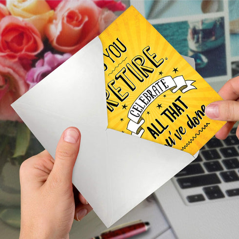 NobleWorks Funny Retirement Card with Envelope, Colorful Congrats Greeting - As You Retire C6875RTG