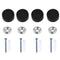 Mirror Screws, Aluminum Cap Decorative Nails for Sign Advertising Hardware, Black, F0.6, 4 Pack