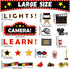 Movie Night Bulletin Board Classroom Decoration Set Motivational Movie Theme Hollywood Bulletin Boarders Movie Star Cutouts for Classroom Chalkboard Wall Decor Back to School Supplies