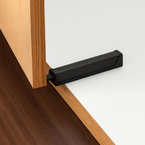 KH866 Black Push-to-Open Style Touch Latch Screw-Mount for Self-Closing Hinges, Cabinet Doors, Soft Close Magnetic