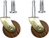 Shepherd Hardware 9051 1-5/8-Inch Designer Stem Casters, Brown, Wood Wheel, 2-Pack, 5/16-Inch Stem