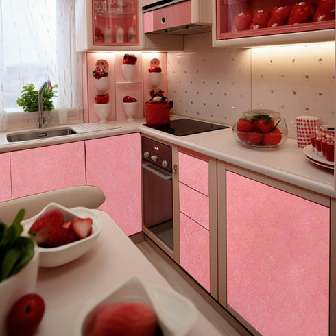 Pink Silk Contact Paper, 16"x118" Peel and Stick Wallpaper, Thick Waterproof Self-Adhesive Vinyl Film for Cabinets