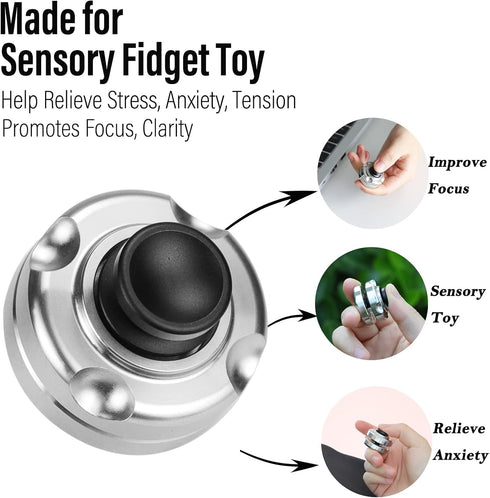 FREELOVE Magnetic Slider Levitation Fidget Spinner for Adults, Heavy Duty Stainless Steel Metal Fidget Toys, Small Mini