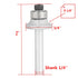 3mm 1/4 ILOVETOOL Radius Head Router bits Shank Diamond BRAZED Profile Wheel Router Bit Bullnose