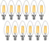12-Pack Dimmable E12 LED Candelabra Bulbs, 40Watt Equivalent, 2700K Warm White, 450Lumens, 4W B11 Vintage Bulbs