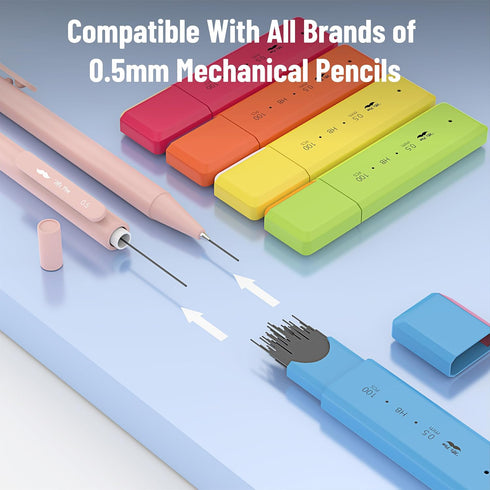 Mr. Pen 0.5mm Lead Refills for Mechanical Pencils, HB, 5 Pack, 500 PCS, 0.5 Lead Refill