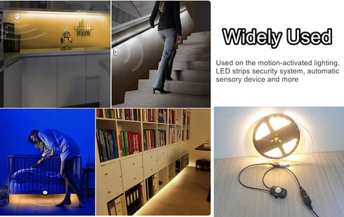 LDCRE 5-24V PIR Motion Sensor Switch DC Occupancy Sensor Switch for DIY LED Lighting, PIR Infrared Motion Sensor