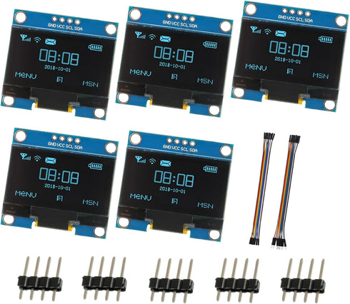 JAMHER 1.3 Inch I2C IIC OLED Display Module 128x64 Pixel Mini Self-Luminous Display