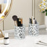 EasyPAG Metal Round Pencil Holder 2 Pack - White Pen Cup Organizers for Desk