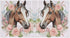 SPRIPORT Horse Florals 1.5 Inch 3 Ring Binder Holds 200 Sheets, Durable PVC Round Ring Binder with Interior Clear
