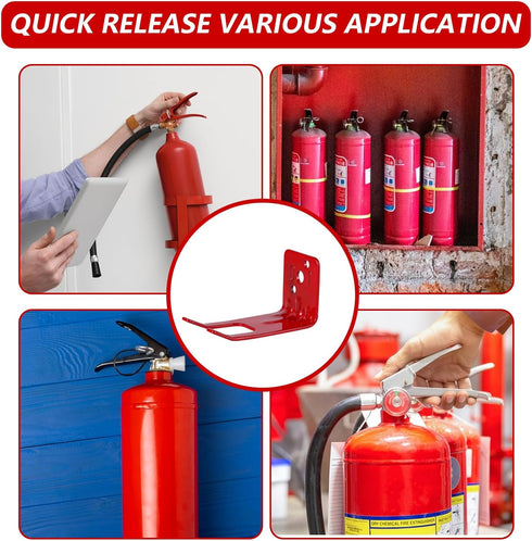 Fire Extinguisher Mounts & Brackets - 4 Pack Universal Holders for 5-15 Lb Extinguishers with Screws