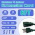 6 Ft Outdoor Extension Cord for Christmas Decorations, 16/3 SJTW Waterproof Power Cable with 3 Prong Plug