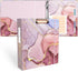 Ospelelf 3 Ring Binder 2 Inch, Cute Pink Marble Binder for Letter Size (11" x 8.5") with 5 Tab Dividers and Labels