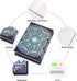 Diamond Art Painting Cover Notebook, DIY Diamond Art Diary Book, 108 Pages/54 Sheets A5 Ruled Blue