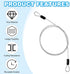 1/8" 2 3.3ft (40") PATIKIL Dia Vinyl Coated Stainless Steel Cable with Loops, Pcs Flexible Wire Rope Security Chain