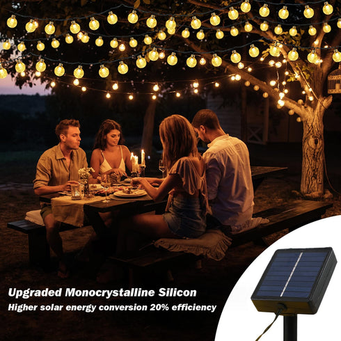 2 Pack 120LED 72FT 8 USOKYO Solar Lights Outdoor Waterproof, Total Solar String Lights for Outside with Modes, Outdoor