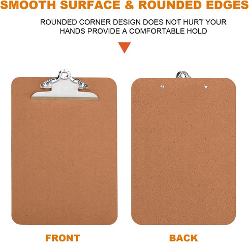 HERKKA 18 Pack Hardboard Clipboards, Office Butterfly Clipboards, Standard A4 Letter Size, ECO Friendly