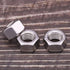 10# 24 Stainless Steel Finished Hex Nut, 304 Stainless Steel 18-8, Bright Finish, Full Thread, 100 Pcs