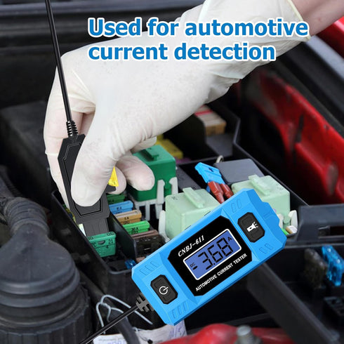 ZMJY 12V/24V Fuse & Relay Tester, Automotive Circuit Fault Probe Tester with High-Precision Current Test & Blue Backlit