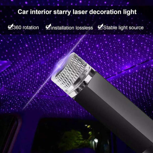 1Pc Black USB Star Projector Night Light, Adjustable Romantic Starry Sky Projector Car Light for Various Occasions