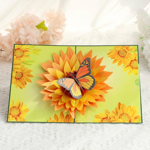 Generic 3D Pop-Up Mothers Day Card Flower Bouquet with Envelope, Happy Mothers Day