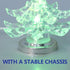 3Pcs 7-Color Angoily Tabletop Christmas Tree, Acrylic LED Night Lights USB Operated Christmas Decorations, Mini Xmas