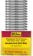 IVY Classic 01713 1/4-Inch x 2-Inch Double-End Drill Bit, M2 High-Speed Steel, 12-Pack, 135-Degree Point