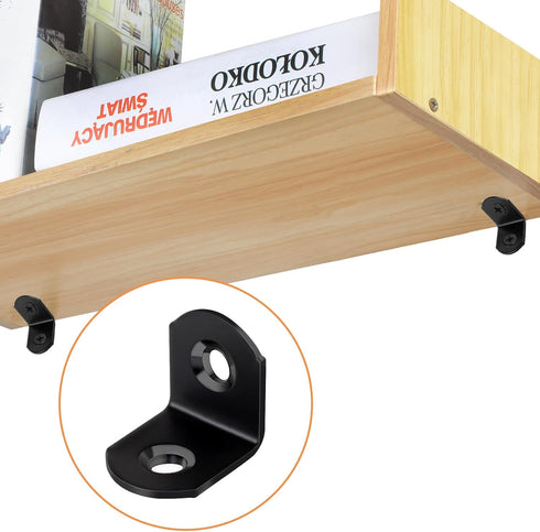 40 Sets, 90 80 Pcs L Bracket Stainless Steel Corner Brace Degree Right Angle Brackets with Pcs Screws, L Bracket