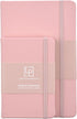 Classic Leather Notebook Journal, Hardcover, Quartz Pink, 240 Ruled Pages, Pocket Size (3.8" x 5.7"), Inspire Collection