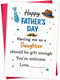 Funny Fathers Day Card for Dad from Daughter Personalized Fathers Day Card