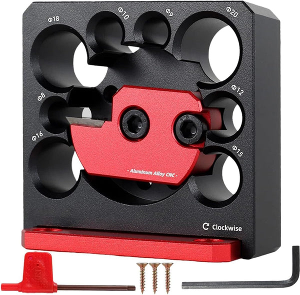 Dowel Maker Jig Kit, 8-20mm Adjustable with 8 Holes, Electric Drill Carbide Inserts for Woodworking