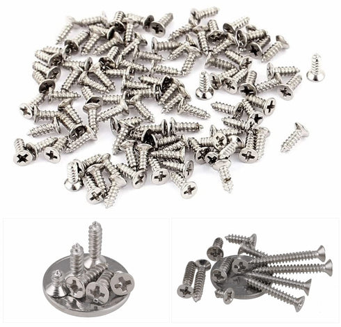 750Pcs 15-Size Metric M1 M1.2 M1.4 M1.6 M1.7 304-Stainless Steel Phillips Countersunk/Flat Head Self-Tapping Small Machine Screws Assortment Kit