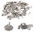 750Pcs 15-Size Metric M1 M1.2 M1.4 M1.6 M1.7 304-Stainless Steel Phillips Countersunk/Flat Head Self-Tapping Small Machine Screws Assortment Kit