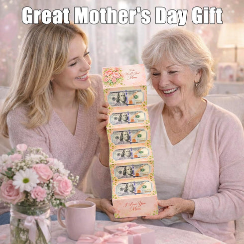 CLYAIDET Gifts,7.1X3.5inch 6 Mothers Day Money Envelope for Cash Mom Birthday Card with Butterfly Envelope, Money