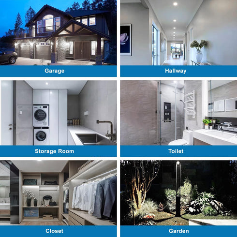 lanyue Bulb,Activated Bulb Bulb,13W 100W,E26 6000K Daylight,6 Packs Motion Sensor Light Detector Light Indoor,Dusk