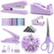 Sportsvoutdoors Purple Desk Accessories Set - Stapler and Tape Dispenser Kit, Gift for Students, Women, Boss Lady,
