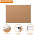 VIZ-PRO Foldable Cork Bulletin Board - 36 X 24 Inches with Silver Aluminium Frame