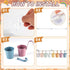 8 OBUSATT PCS Boho Metal Pencil Holder with Pipes Back to School Hanging Iron Small Pails Colors Crayon Organizer First