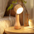 LONRISWAY 2 Pack Dimming, 360 LED Wooden Mushroom Lamp, Rechargeable Battery Operated Portable Cordless Touch Switch