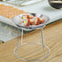 9.05X9.05X7.08 Inch Hemoton Seafood Display Rack Double Tier Stainless Steel Buffet Tower Stand for Oysters Shrimp Crab