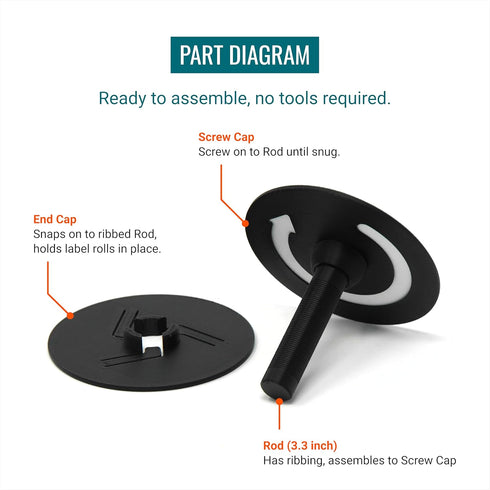 Replacement Spool Made in USA, Exact Fit for DYMO LabelWriter 550 & 450 Series Label Printers, Spare Label Holder