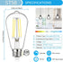 MAXvolador Vintage LED Edison Bulb Dimmable 60W Equivalent 850 Lumens, 6W Edison Light Bulbs 5000K, Antique ST58 LED Filament Bulb E26 Base, Pack of 4 by MAXvolador