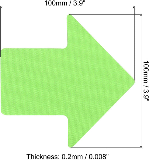 PATIKIL 3.9 x 3.9" Arrow Carpet Spot, 24Pcs Floor Spot Marker Waterproof Nylon Line Up Sign Decoration for Classroom, Green