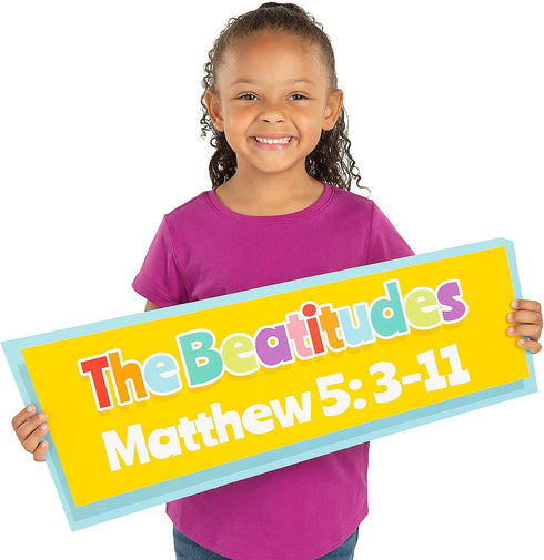 Write-On Beatitudes Bulletin Board Set, 5 Pieces for Classroom Decoration