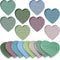 Teling 24 Pcs Heart Shape Lined Sticky Notes, Cute Bright Colorful Memo Pads for Office School 3x3 Inch
