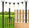 MuliVid 2 Pack 10FT Lighting Hanging Pole for Outside, Waterproof Hardened Metal Outdoor