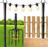 MuliVid 2 Pack 10FT Lighting Hanging Pole for Outside, Waterproof Hardened Metal Outdoor