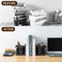 MyGift Black Resin Dragon Decorative Bookends, Heavy Books with Pencil Holder for Desk, Office Supplies Fantasy Dragons