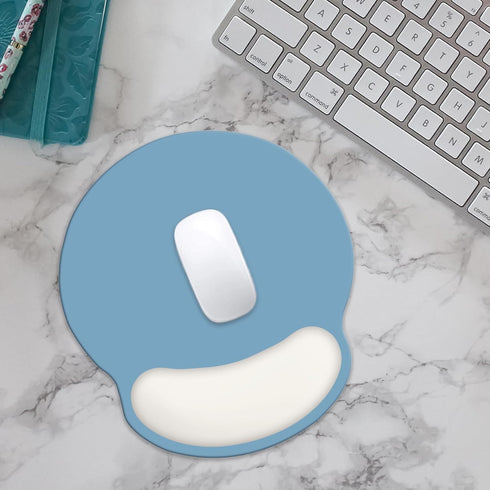 Mouse Pad with Wrist Rest Support, Ergonomic Gaming Mouse Pad with Non-Slip PU Base for Computer and Office